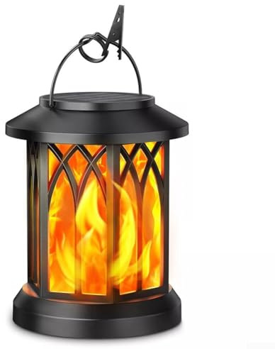 Lampes solaires en forme de flamme, lampes de jardin avec batterie de 600 mAh et panneau solaire IP65 étanche pour jardin terrasse