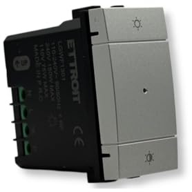 IXTRIMA Interruttore dimmer connesso Smart Wifi Tuya frutto modulo compatibile con supporti Bticino Living grigio