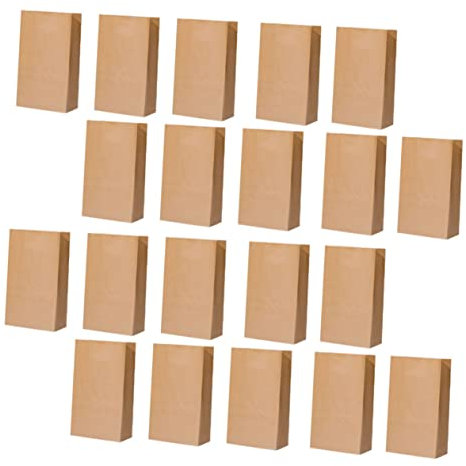 VINTORKY 20stücke Kraftpapier Brotbeutel Ölbeständig Lagerungstasche Haushaltsverpackung Beutel Für Küche Brot Aufbewahren Beutel Verpackungsbeutel