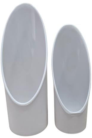 Terryshop74 Coppia Porta Bicchieri da Parete per Acqua e Caffè – 2 Pezzi in Plastica Resistente – Salvaspazio Moderno – Colori Bianco o Tortora (Bianco)