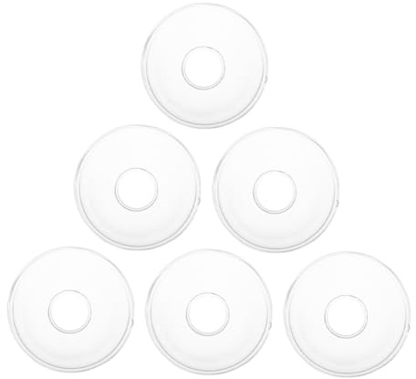 Mobestech Glass Candle Drip Protectors and Wax Catcher Tray Set Glass Candle Wax Drip Catcher Rings for Furniture Protection for Home Decor and Meditation 6pcs Set