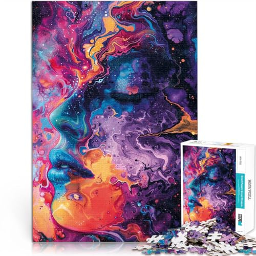 Puzzles pour Adultes 1000 pièces Expressions d'elle Fabriqué en Carton pour Les 14 Ans et Plus Jouets à Faire soi-même Cadeaux Uniques pour Anniversaire et Noël。Taille：26x38cm/10.24x14.96pouce