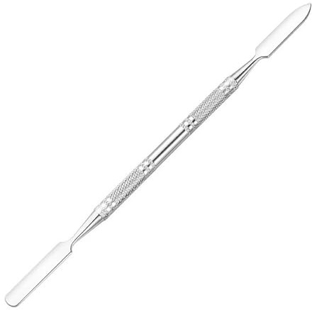 KinetiCore Stainless Steel Double-Ended Makeup Spatula, Professional Cosmetic Mixing Tool for Foundation, Concealer, Eyeshadow & Ointment, for Home & Salon Makeup Palette Use