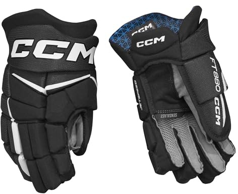 CCM JetSpeed FT880 Senior Guantes de hockey sobre hielo (negro/blanco, 14''/36 cm)