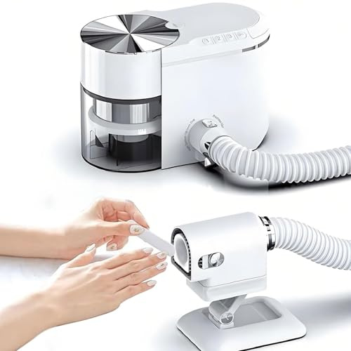 Aspirateur à ongles professionnel, aspirateur de bureau avec filtre réutilisable et perceuse à ongles 30000 tr/min, aspiration puissante de 1,5 kPa, for le retrait du gel artificiel