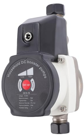 Fockety Pompe de Surpression D'Eau, 428 GPH 70 W, Entrée et Sortie de 1/2, Pompe à Eau Automatique, Booster de Douche Silencieux pour la Maison, le Jardin, la Douche, L'irrigation (Prise UE)