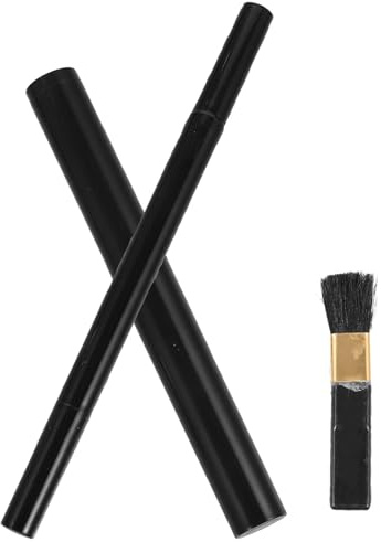 PLAFOPE Stylo à Barbe Marron avec Pinceau Crayon Double Tête pour Remplissage et Coiffage de Barbe Application Confortable en Coton et Abs Kit Nécessaire Homme