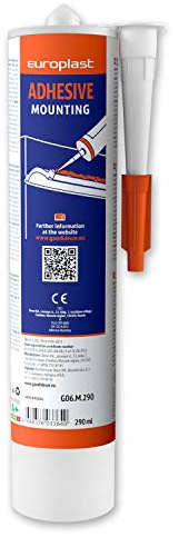 Profhome G06M290 Montagekleber für Stuckprofile | 290 ml | Starker Acrylkleber auf Wasserbasis für Innen | Weiß | Ideal für Stuckleisten, Rosetten & Wandpaneele aus XPS & Polyurethan