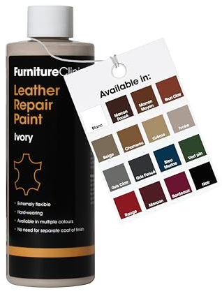 Furniture Clinic Pintura y tinte para reparación de cuero, colorante autosellante para reparación rápida y fácil de la piel, adecuado para sofás, asientos de coche, zapatos y bolsos