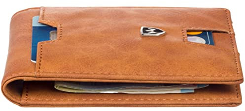 Kronenschein® Slim Wallet mit Münzfach & RFID Schutz I Geldbörse Herren & Damen klein I Portmonee mit Geldklammer I Mini Geldbeutel I Kartenetui I Karten Portemonnaie I Kreditkartenetui