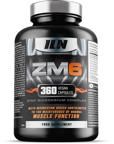 ZM6 - Suplemento de Zinc y Magnesio de Alta Potencia - Comprimidos de Zinc y Magnesio para la Función Muscular Normal - Potenciador - 360 Cápsulas Vegetarianas