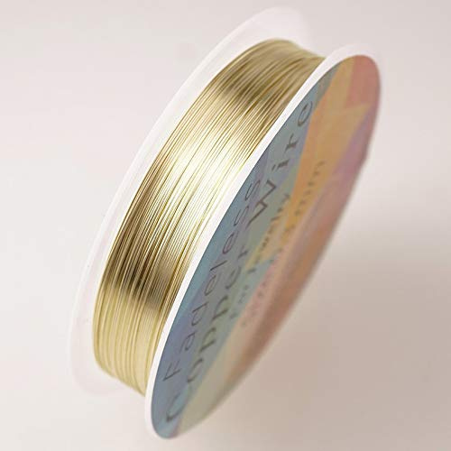 zxxin-Kupferdraht 0,2-1,0 mm KEIN FADE OXIDIZE Kupferdraht, Rose Gold Silber Robuste Schnur Perlen String DIY Schmuckherstellung Mehrzweckdraht (Color : Light Gold, Size : 1.0mm 1.6 1.8 Meter)