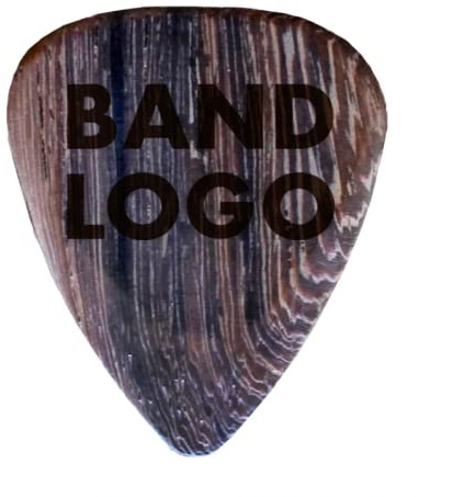 Hochwertiges Holz-Plektrum Thai Rosewood mit individueller Laser-Gravur