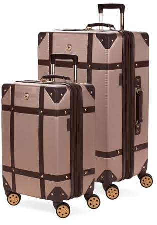 SwissGear 7739 Hardside Luggage Trunk with Spinner Wheels, Blush, 2-Piece Set (19/26)