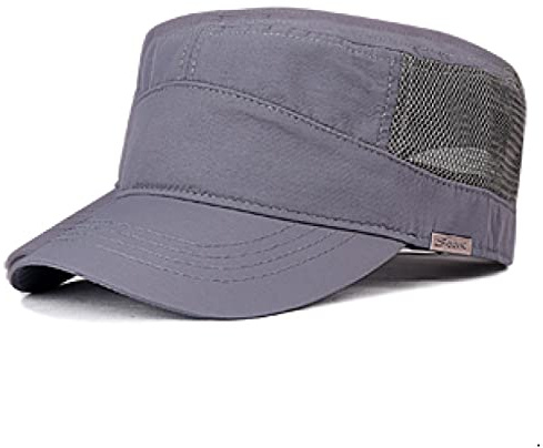 Ciamlir Basecap Herren Big Head Man Large Size Army Baseball Flat Cap Herren Sommer Polyester Plus Size Mesh Military Trucker Hat 55-60Cm 60-65Cm,Grau,60-65Cm