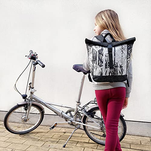 Ikuri Kleine Kombi Fahrradtasche/Rucksack 20-26’’ für Kinder Falträder Klappräder aus Plane – Modell Palmeras