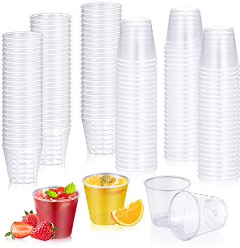 Kssvzz 150 Stück Schnapsgläser Plastik, Shotgläser, 30ml/3cl wiederverwendbarer Plastikbecher, Shot Becher aus PS Material, Schnapsbecher für Bankett, Party
