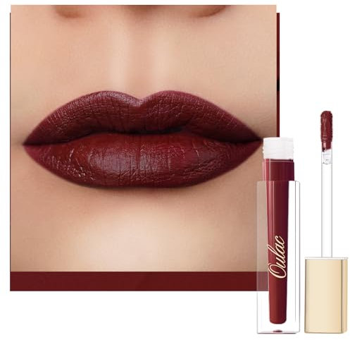 OULAC Encre à Lèvres Liquide Mate, Acajou Rouge à lèvres Longue Tenue, Fini Mat, Couleur Intense Lip Tint, Infusée en vitamine E, No Transfert,Végétalien, 4,5ml (M18) Fierceness Kiss