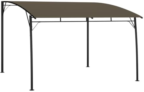 AUVYI Terrassenüberdachung Gartenpavillion Pavillon Winterfest Festival Pavillon Garten-Sonnenschutz 3x3x2,55 m Taupe Markise für Verschiedene Outdoor-Aktivitäten Verwendet Werden