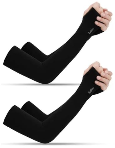 PYEUIFT 2 Pares Mangas para Brazo Elásticas Mangas Brazo Manguitos Mangas de Protección UV Mangas Enfriamiento Transpirables Manga Protectora Solar para Deportes Ciclismo Mujeres y Hombres