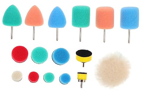 SEWOART 16stücke Polierschwamm Pads Für Auto Bohrer Polieren Kit Mit Verschiedenen Farben Und Formen Zur Auswahl Für Rauen Und Kleinen Flächen Schleifen