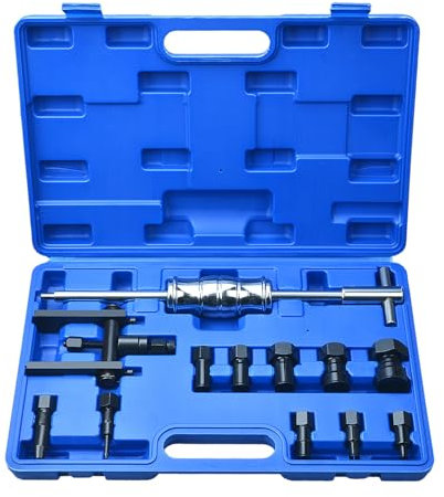 Zoomtools 12-Pcs 8-25MM Blind Hole Bearing Installer & Remover Kit, Universal Auto & Motorcycle Slide Hammer Puller Set