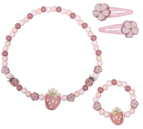 Little Dutch 126213 Holz Schmuckset Erdbeere - Fairy Garden