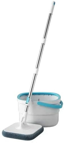 Begchy Trapeador de Microfibra de 360° con Balde Autolavable y Secante, Sin Lavado A Mano, Herramienta Eficiente para la Limpieza del Hogar