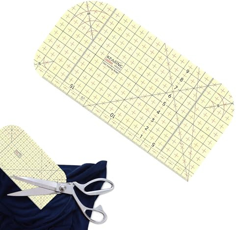 Bügellineal Hitzebeständig,Schneiderhandwerk Hot Ironing Ruler,Mit Abgerundeten Ecken,Rechten Winkeln,Geraden Linien,Abgewinkelten Linien,Geeignet zum Bügeln,Messen,Nähen,Basteln