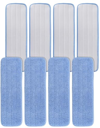 Sgizoku 18inch Microfiber Absorbing Pads Compatible with E -Cloth Deep Clean Mop Replacement,Universal Washable Mop Head Refill for All Hard Floors Cleaning-10Pack
