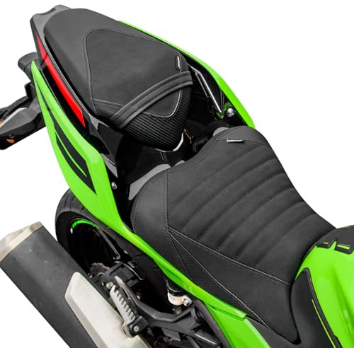Selle de Moto pour Ninja 400 Z400 2018-2026 Coussins de siège conducteur et Passager, Un Jeu - Noir