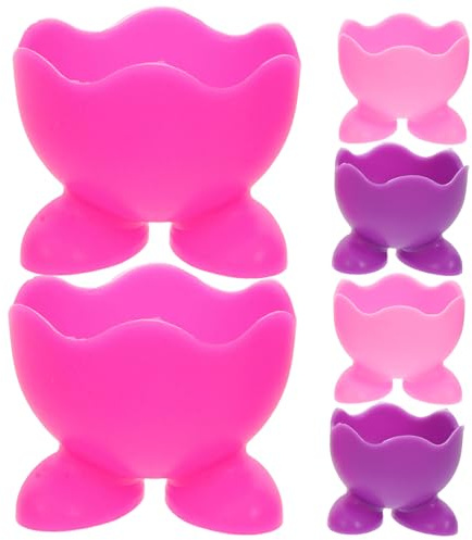 Cabilock Hueveras de Silicona 6 Piezas, Soporte Individual para Huevos | Apto para Microondas y Vaporera, Diseño Estable, para Desayuno y Brunch en Cocina