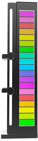 Yjcnelcr Adjustable ARGB Sync Graphics Card Holder Durability Metal Magnetic GPU Bracket with MultiColor Lighting