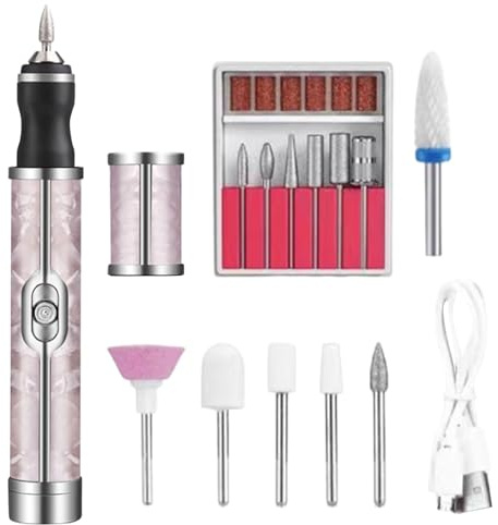 Force de fichier à - Kit de électrique professionnel, conception rechargeable USB | Manucure portable et outil de pédicure pour le retrait des en acrylique vernis, machine de soin