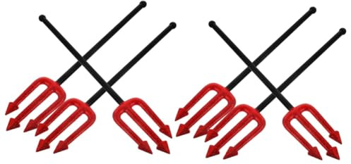 Healeved 6 pcs Halloween Devil Cosplay Pitch Fork Lightweight Portable Demon Costume Prop for Masquerade Carnivals Fancy Dress Parties
