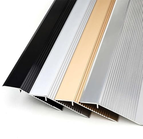 Übergangsprofil Aus Aluminium For Bodenbeläge, Türschwellen, Übergangsprofil For Türrahmen, For Rollstuhlgerechte Fliesen Und Holzböden(Black)