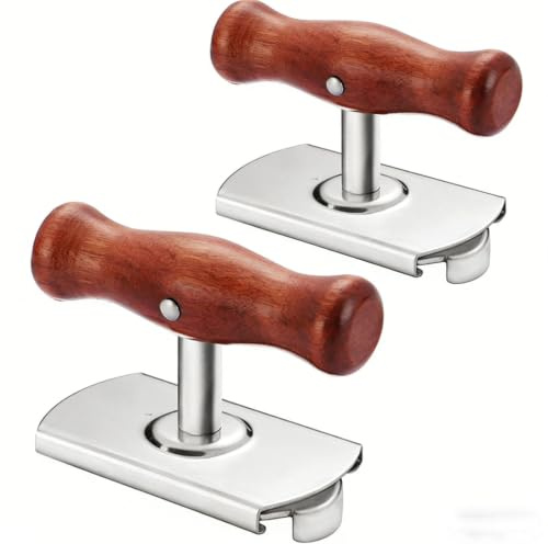 Arthritis-Glasöffner, Edelstahl Glasöffner Schraubdeckelöffner, Dosenöffner Senioren mit Verstellbarem Griff, für Schraubgläser für Familie, Picknick, Geschäft (2 PCS Dosenöffner)