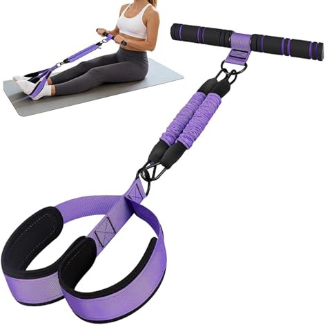 Banda de Resistencia de Pedal para Abdominales con Mango y reposapiés Solución Que Ahorra Espacio Pedal de Entrenamiento de tensión Manual de Cuerpo Completo para Fitness