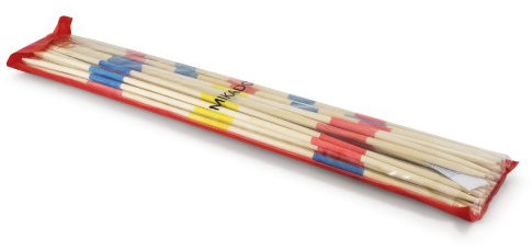 JEUJURA- Grand Mikado en Bois 50 cm-pochette Plastique Juegos de Habilidad, Multicolor (J64250)