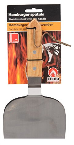 EDCO Paletta per Hamburger, spatola per Barbecue, Paletta per Pizza, Paletta per Grill, Paletta per Hamburger, spatola per Carne e Pesce