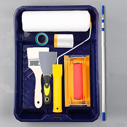 Farbroller-Set, Wanddruckpinsel-Set, 150 Zoll 78 Zoll 118 Zoll Aluminium-teleskopstange, Einschließlich Pinsel, Spachtel, Abdeckband Und Wiederverwendbare Rollbürsten, Tablett