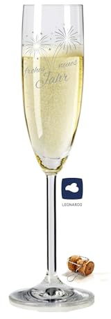 laser-diele Leonardo Sektglas mit Gravur Frohes Neues Jahr – Geschenke zu Silvester – Frohes Neues Jahr