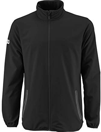 Wilson Herren Trainingsjacke, M Team Woven Jacket, Polyester, Schwarz/Weiß, Größe: M, WRA765601