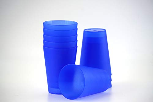 S&S-Shop 30 Plastik Trinkbecher 0,4 l - blau - Mehrwegtrinkbecher/Partybecher/Becher