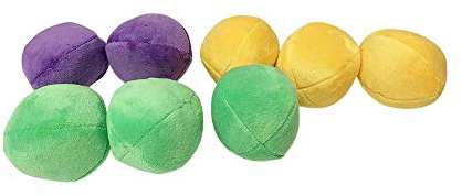 Midlee Squeaky and Crinkley 3 1/2 Plush Dog Balls, Set of 8 (Refill Hide a Ball)
