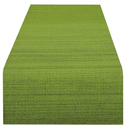 Delindo Lifestyle Tischläufer Samba, grün, 40x140 cm, Fleckschutz, abwaschbar, für Indoor und Outdoor