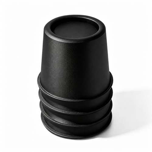 10 cm Round Bed Risers, 4 Inch Furniture Risers , Black , Set of 4 | For table risers, sofa risers, add extra storage space, heavy duty