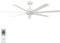 LUCCI AIR Deckenventilator Airfusion Atlanta – 7 Flügel - mit Sommer/Winter Modus –inkl. LED Leuchte und Fernbedienung – 142 cm Durchmesser (Weiß)