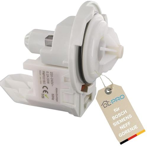 DL-pro Laugenpumpe Ablaufpumpe kompatibel mit Bosch Siemens 00165261 165261 Pumpe Pumpenmotor PSB-01 KEBS für Silence Logixx iQ Serie Geschirrspüler Spülmaschine