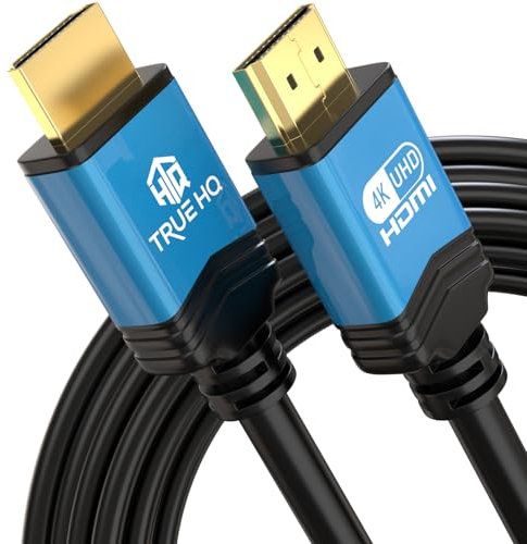 True HQ 4K Long HDMI Cable 20M HDMI Lead | Designed in the UK | Ultra High Speed 18Gbps HDMI 2.0 Cord Ethernet | 4K@60Hz Ultra HD UHD 2160p HD ARC 3D | Compatible with PS5 Xbox CCTV SKY Projector
